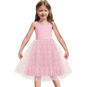Tutu Dress Little Girl Ruffled Tulle  Cami Dresses Princess Party Sundress